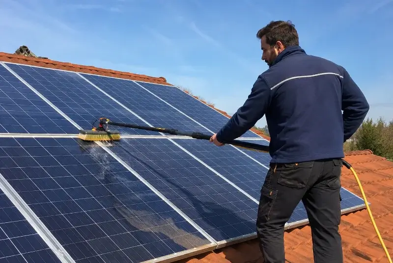 Nettoyage et entretien de panneaux solaires à la Penne-sur-l'Ouvèze